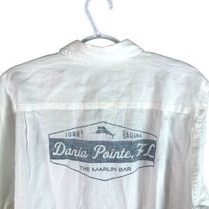 NEW Tommy Bahama Dania Pointe Marlin Bar‎ Linen Shirt Mens Medium White L/S $125